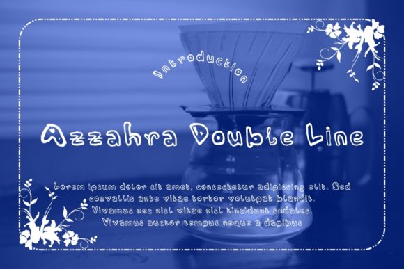 Azzahra Double Line: A Playful Display Font for Editorial Creativity