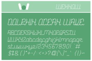Dolphin Ocean Wave Font for Editorial Design
