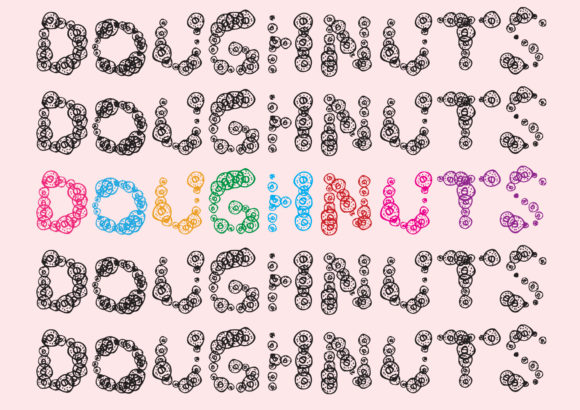 Doughnuts Font: A Sweet Display Typeface for Editorial Design