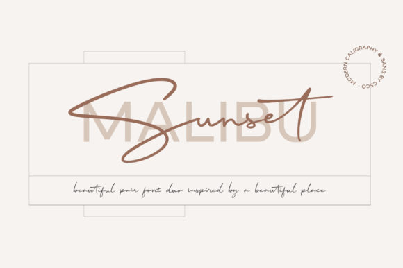 Malibu Sunset Font for a Polished Brand Look