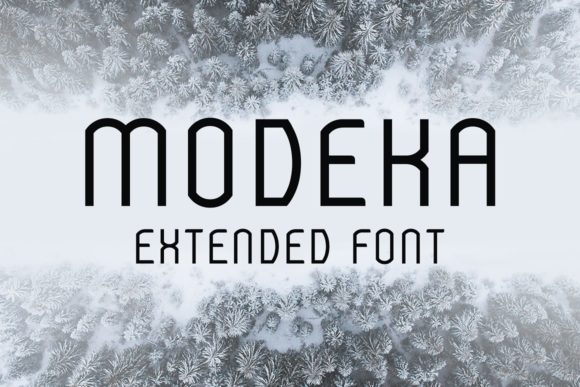 Modeka Extended Font for Creative Product Designs