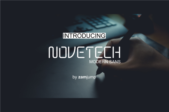 Novetech Font: A Playful Display Typeface for Creative Makers