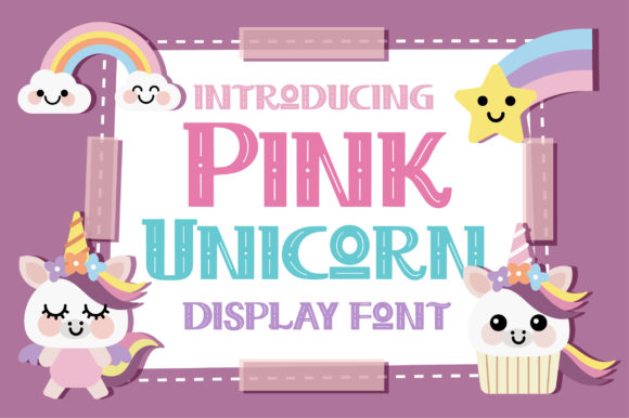 Pink Unicorn Font for Charming and Elegant Design Projects